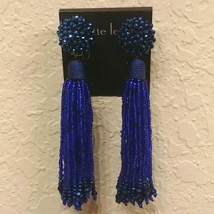 Vintage Nanette Lapore Beaded Dangle Earrings